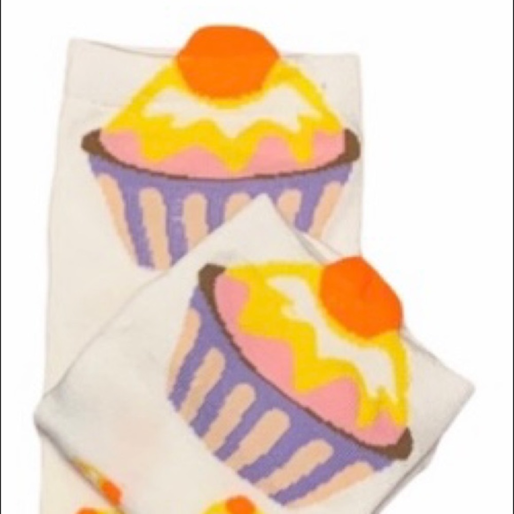 NWOT adorable pair of cupcake socks